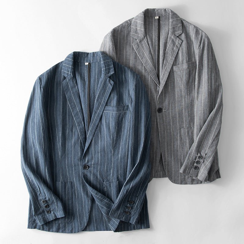 Hofstede™ | Pinstripe Tailored Fit Linnen Blazer