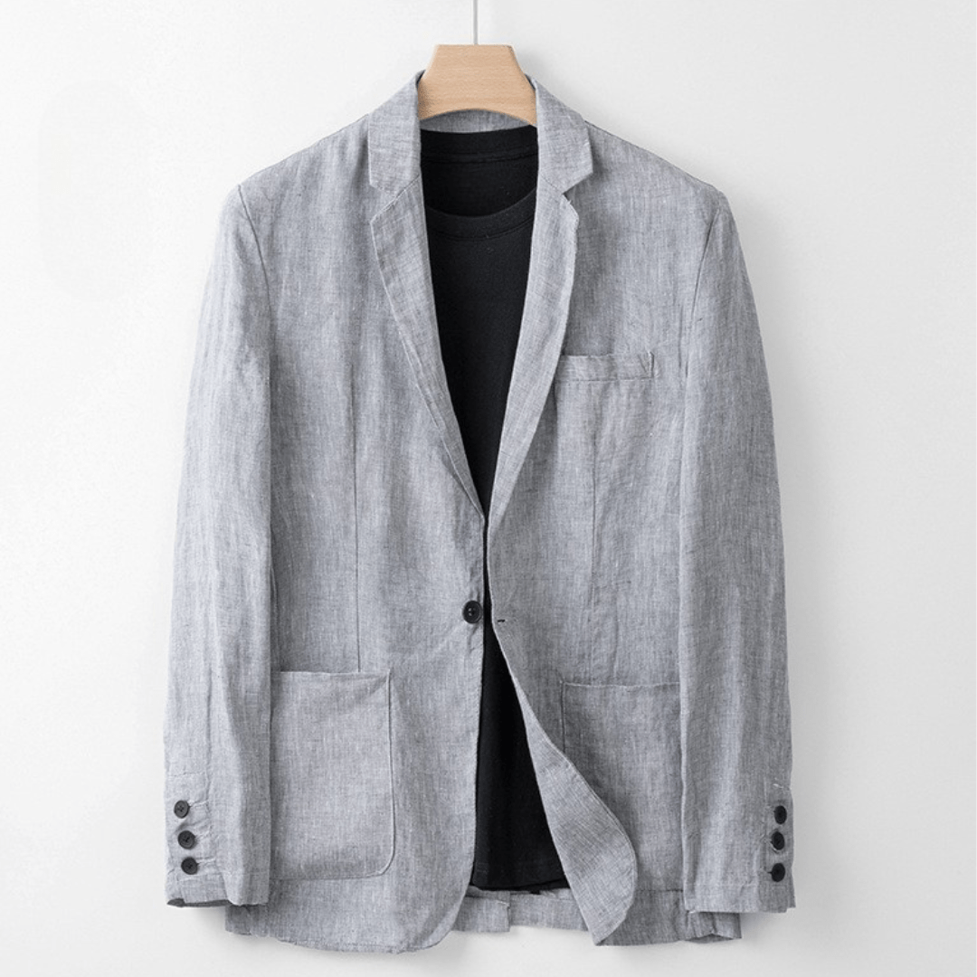 Hofstede™ | Kust Tailored Fit Linnen Blazer